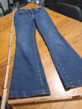 GOOD AMERICAN Jeans Womens 2 /  26 BLUE FLARE FLARE BOOT Denim Pants Preowned
